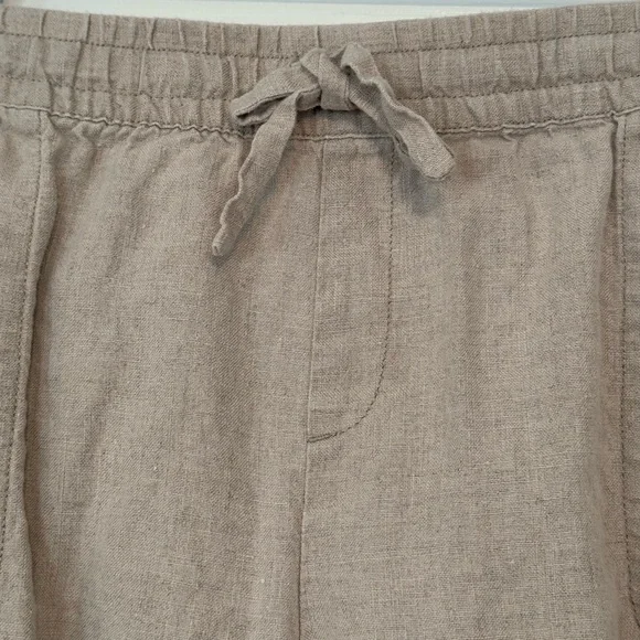 EUC Garnet Hill Coastal Linen Shorts Sand XL - Picture 4 of 8